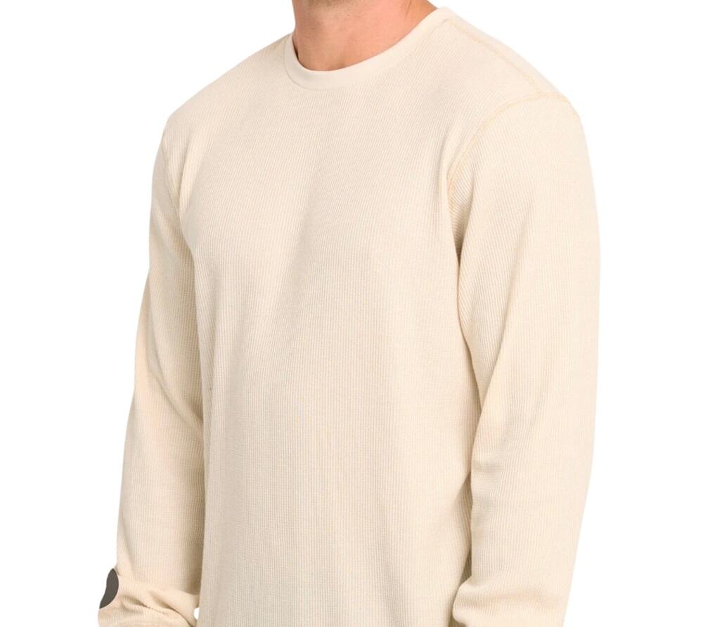 Timberland Men's Waffle Henley Cream Thermal Shirt - Size: XXL